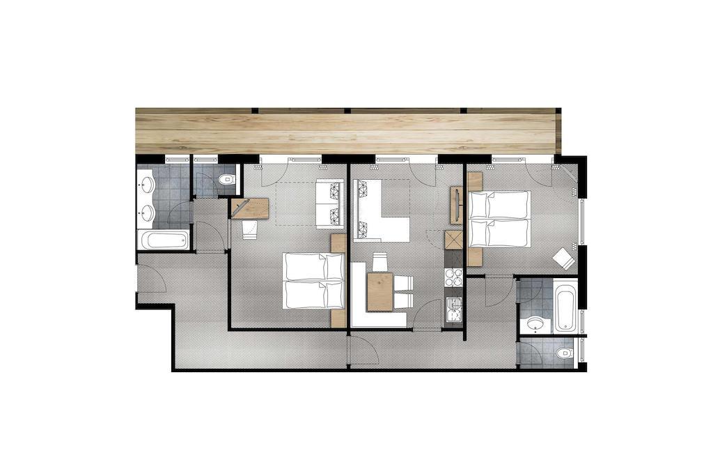 اوبرغورغل Gurglhof Apartmenthaus الغرفة الصورة